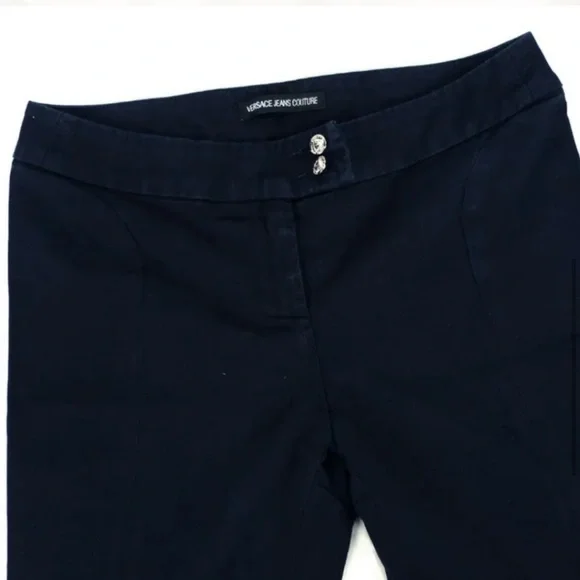 Versace jeans couture lace up corset back tie up pants black silver stunning y2k - Picture 6 of 12